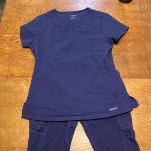 Jaanuu Navy Scrubs Set